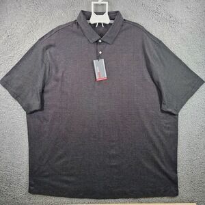 NEW Roundtree & Yorke Travel Smart Polo Shirt Men 4XT White Black